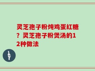 灵芝孢子粉炖鸡蛋红糖？灵芝孢子粉煲汤的12种做法