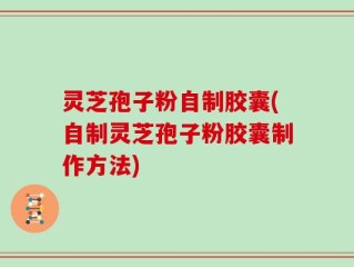 灵芝孢子粉自制胶囊(自制灵芝孢子粉胶囊制作方法)