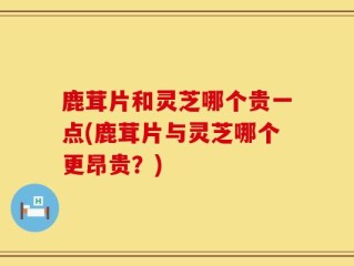 鹿茸片和灵芝哪个贵一点(鹿茸片与灵芝哪个更昂贵？)