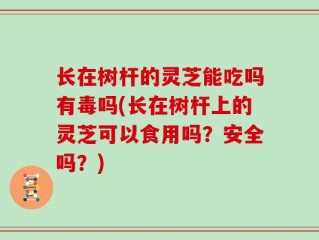 长在树杆的灵芝能吃吗有毒吗(长在树杆上的灵芝可以食用吗？安全吗？)