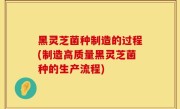 黑灵芝菌种制造的过程(制造高质量黑灵芝菌种的生产流程)