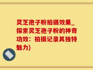 灵芝孢子粉拍摄效果_探索灵芝孢子粉的神奇功效：拍摄记录其独特魅力)