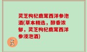 灵芝枸杞鹿茸西洋参泡酒(草本精选，醇香浓郁，灵芝枸杞鹿茸西洋参浸泡酒)