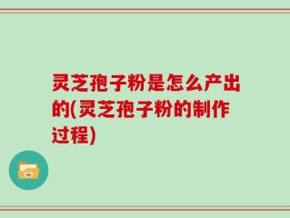 灵芝孢子粉是怎么产出的(灵芝孢子粉的制作过程)