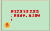鲜活灵芝泡酒(灵芝酒：解压好物，鲜活美味)