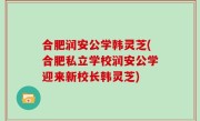 合肥润安公学韩灵芝(合肥私立学校润安公学迎来新校长韩灵芝)