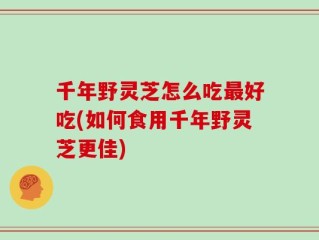 千年野灵芝怎么吃最好吃(如何食用千年野灵芝更佳)