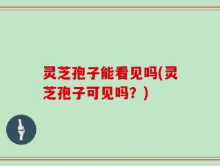 灵芝孢子能看见吗(灵芝孢子可见吗？)