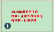 2019年灵芝孢子价格表？正宗长白山灵芝孢子粉一斤多少钱