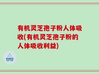 有机灵芝孢子粉人体吸收(有机灵芝孢子粉的人体吸收利益)