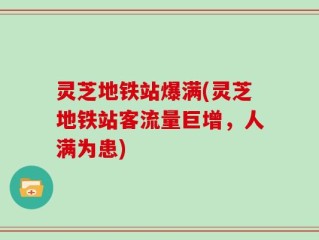 灵芝地铁站爆满(灵芝地铁站客流量巨增，人满为患)