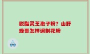 脱脂灵芝孢子粉？山野蜂哥怎样调制花粉