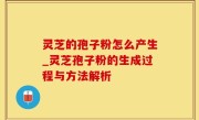 灵芝的孢子粉怎么产生_灵芝孢子粉的生成过程与方法解析