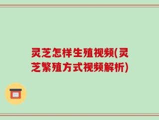 灵芝怎样生殖视频(灵芝繁殖方式视频解析)
