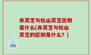 赤灵芝与松山灵芝区别是什么(赤灵芝与松山灵芝的区别是什么？)