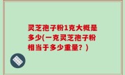 灵芝孢子粉1克大概是多少(一克灵芝孢子粉相当于多少重量？)