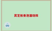 灵芝熊骨泡酒功效