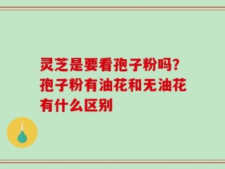 灵芝是要看孢子粉吗？孢子粉有油花和无油花有什么区别