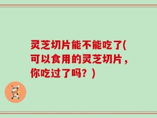 灵芝切片能不能吃了(可以食用的灵芝切片，你吃过了吗？)