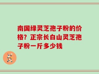 南国绿灵芝孢子粉的价格？正宗长白山灵芝孢子粉一斤多少钱