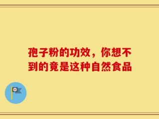 孢子粉的功效，你想不到的竟是这种自然食品
