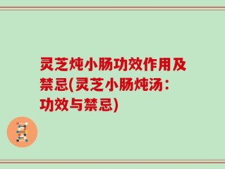灵芝炖小肠功效作用及禁忌(灵芝小肠炖汤：功效与禁忌)