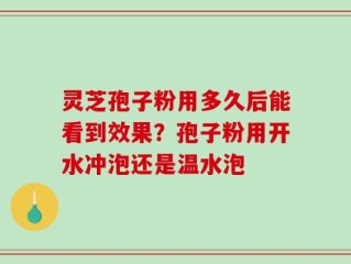 灵芝孢子粉用多久后能看到效果？孢子粉用开水冲泡还是温水泡