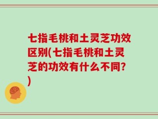 七指毛桃和土灵芝功效区别(七指毛桃和土灵芝的功效有什么不同？)