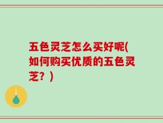 五色灵芝怎么买好呢(如何购买优质的五色灵芝？)