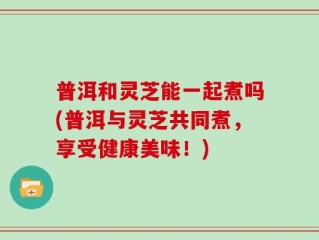 普洱和灵芝能一起煮吗(普洱与灵芝共同煮，享受健康美味！)