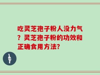 吃灵芝孢子粉人没力气？灵芝孢子粉的功效和正确食用方法？