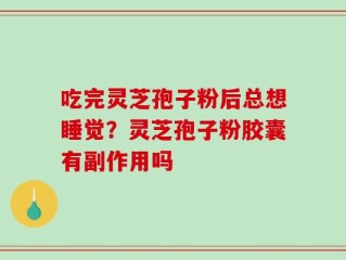 吃完灵芝孢子粉后总想睡觉？灵芝孢子粉胶囊有副作用吗