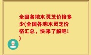 全国各地木灵芝价格多少(全国各地木灵芝价格汇总，快来了解吧！)