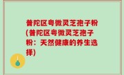 普陀区粤微灵芝孢子粉(普陀区粤微灵芝孢子粉：天然健康的养生选择)