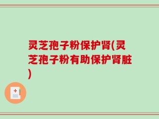 灵芝孢子粉保护肾(灵芝孢子粉有助保护肾脏)