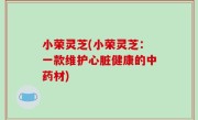 小荣灵芝(小荣灵芝：一款维护心脏健康的中药材)