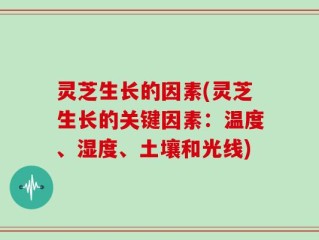 灵芝生长的因素(灵芝生长的关键因素：温度、湿度、土壤和光线)