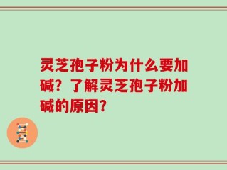 灵芝孢子粉为什么要加碱？了解灵芝孢子粉加碱的原因？