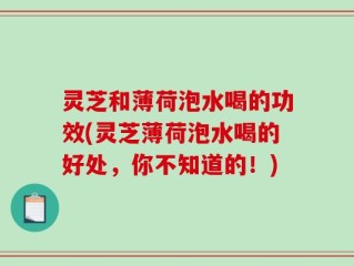 灵芝和薄荷泡水喝的功效(灵芝薄荷泡水喝的好处，你不知道的！)