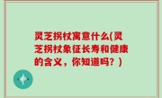 灵芝拐杖寓意什么(灵芝拐杖象征长寿和健康的含义，你知道吗？)
