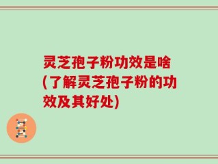 灵芝孢子粉功效是啥 (了解灵芝孢子粉的功效及其好处)