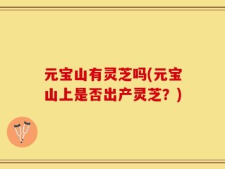 元宝山有灵芝吗(元宝山上是否出产灵芝？)