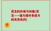 灵芝的作用与效果(灵芝——强力提升免疫力的天然良药)