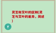灵芝和艾叶的区别(灵芝与艾叶的差异，简述)