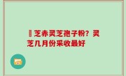 雲芝赤灵芝孢子粉？灵芝几月份采收最好