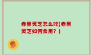 赤黑灵芝怎么吃(赤黑灵芝如何食用？)