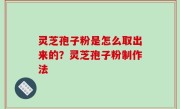 灵芝孢子粉是怎么取出来的？灵芝孢子粉制作法