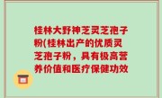 桂林大野神芝灵芝孢子粉(桂林出产的优质灵芝孢子粉，具有极高营养价值和医疗保健功效