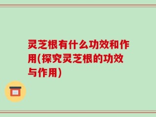 灵芝根有什么功效和作用(探究灵芝根的功效与作用)