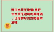 野生木灵芝泡酒(用野生木灵芝泡制的美味酒，让你尝尽自然的香浓滋味